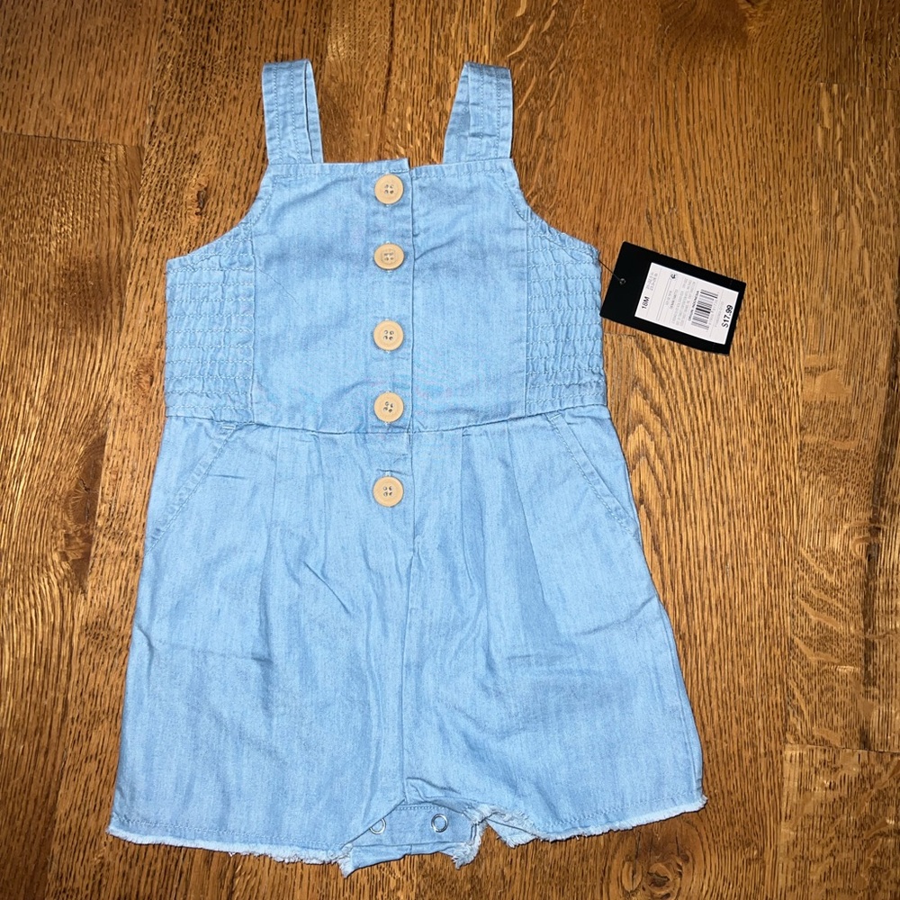NWT Cat & Jack Jean Romper